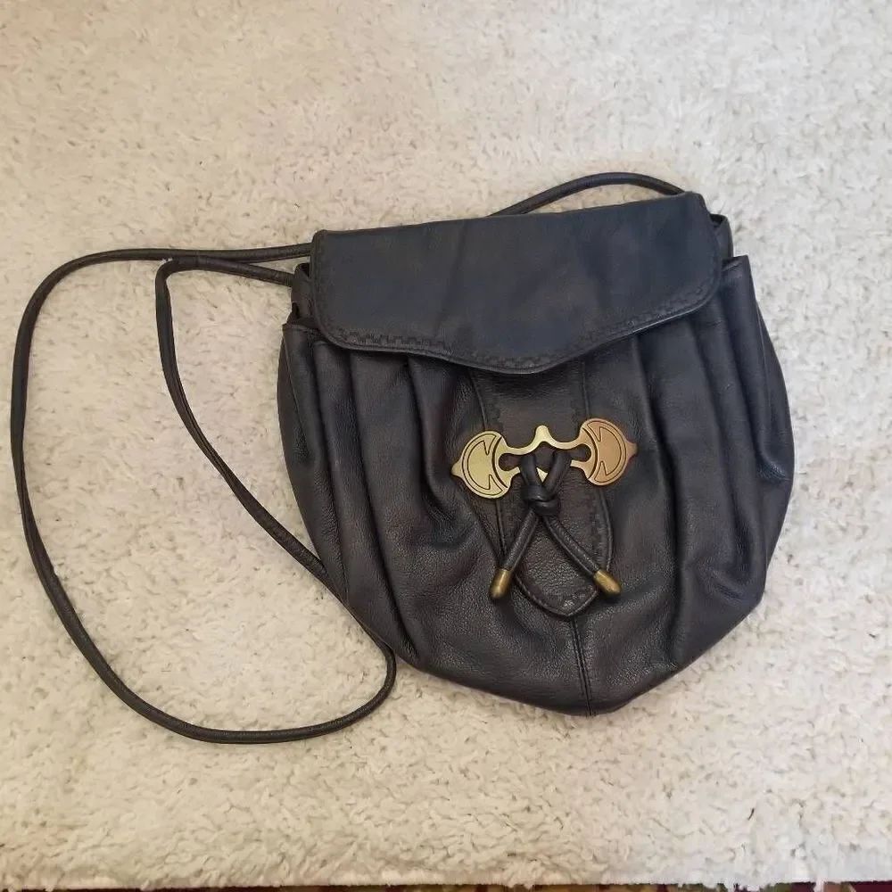 Bechamel Vintage Navy Blue Purse Shoulder Bag